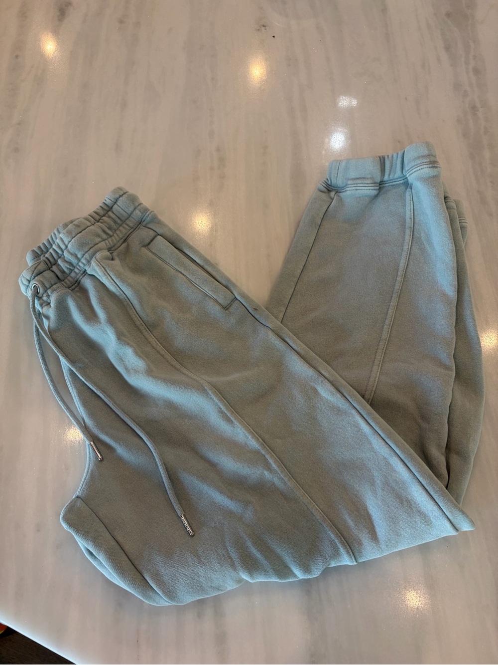 Ultra Flirt Vintage Fleece Jogger Sweatpants Sage Green Drawstring Cozy Y2K
